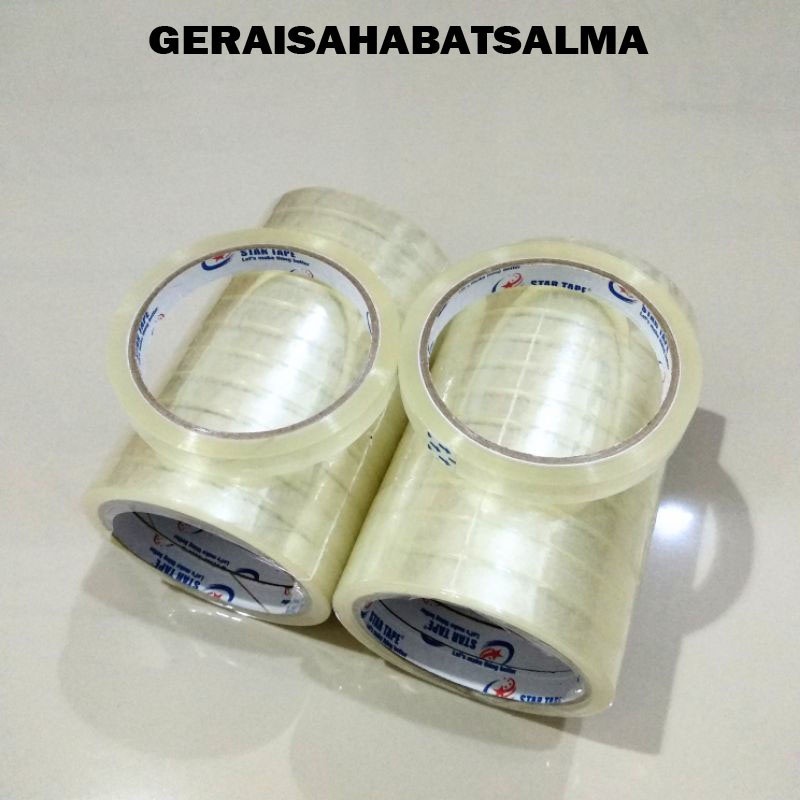 

Selotip Selotape Isolasi solasi perekat bening setengan 1/2 inch bening premium quality (SPBS)