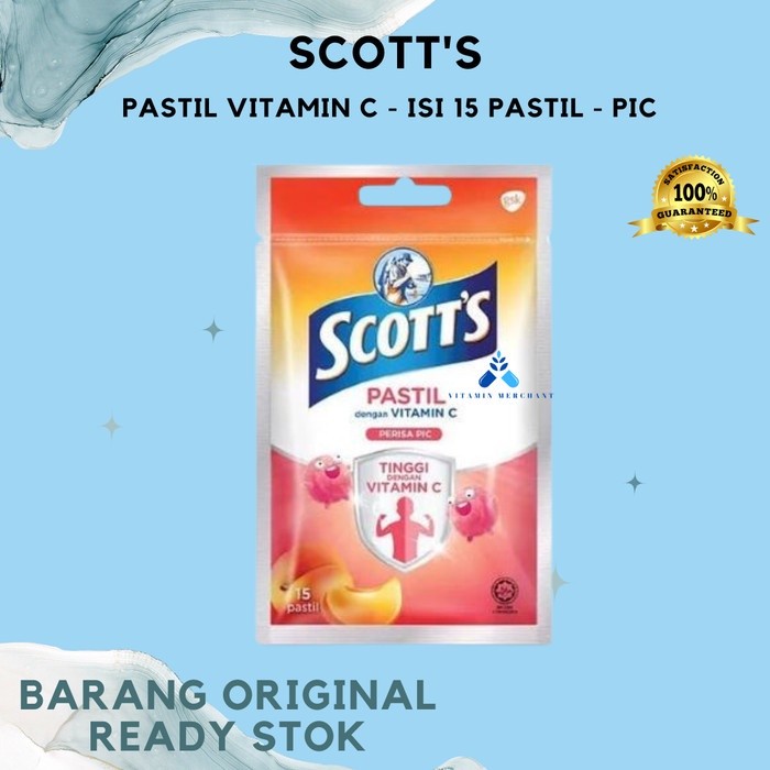 

Scott's Sachet Pastil Vitamin C - Isi 15 Pastil - PIC - w&w