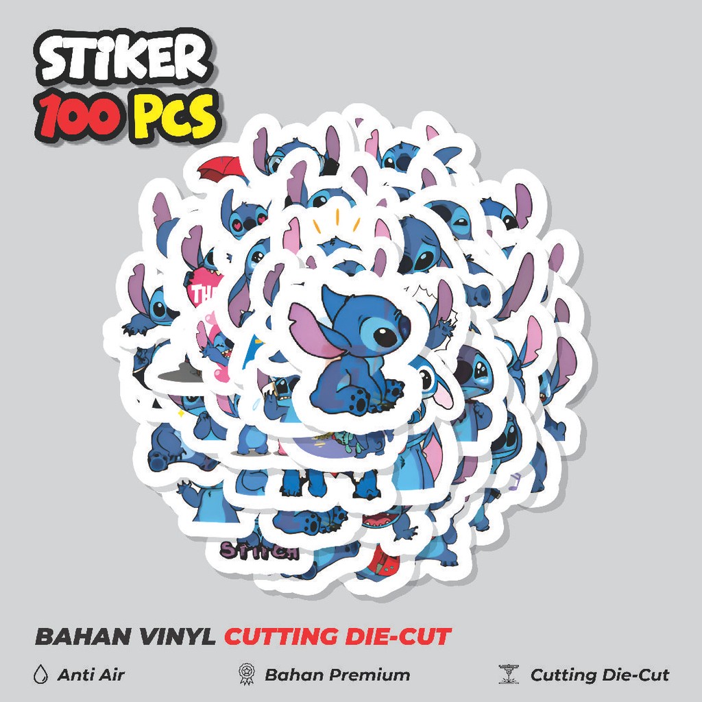 

Terbaru! 50 pcs Stiker Kartun Disney Stich Dekorasi Lucu Kreatif untuk Notebook, Skateboard, HP