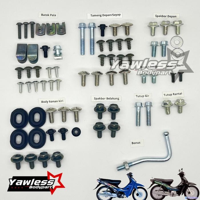 Promo Baut Baud Full Body Supra Lama / Supra Fit Lama - Sparepart Motor Terlengkap - Motorcycle Spar