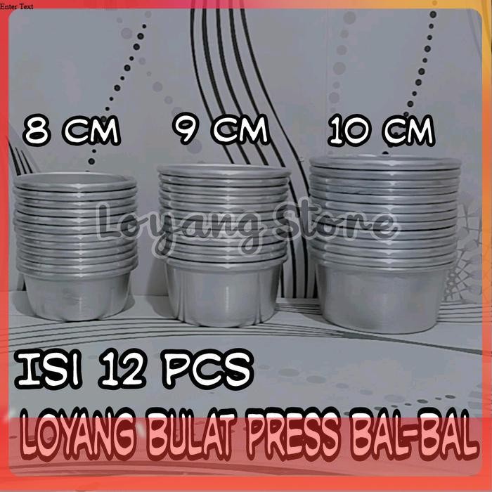 Loyang Bulat Mini Press Ukuran 8 9 10 cm Isi 12 PCS Cetakan Kue Tart - 7 cm, 3 pcs