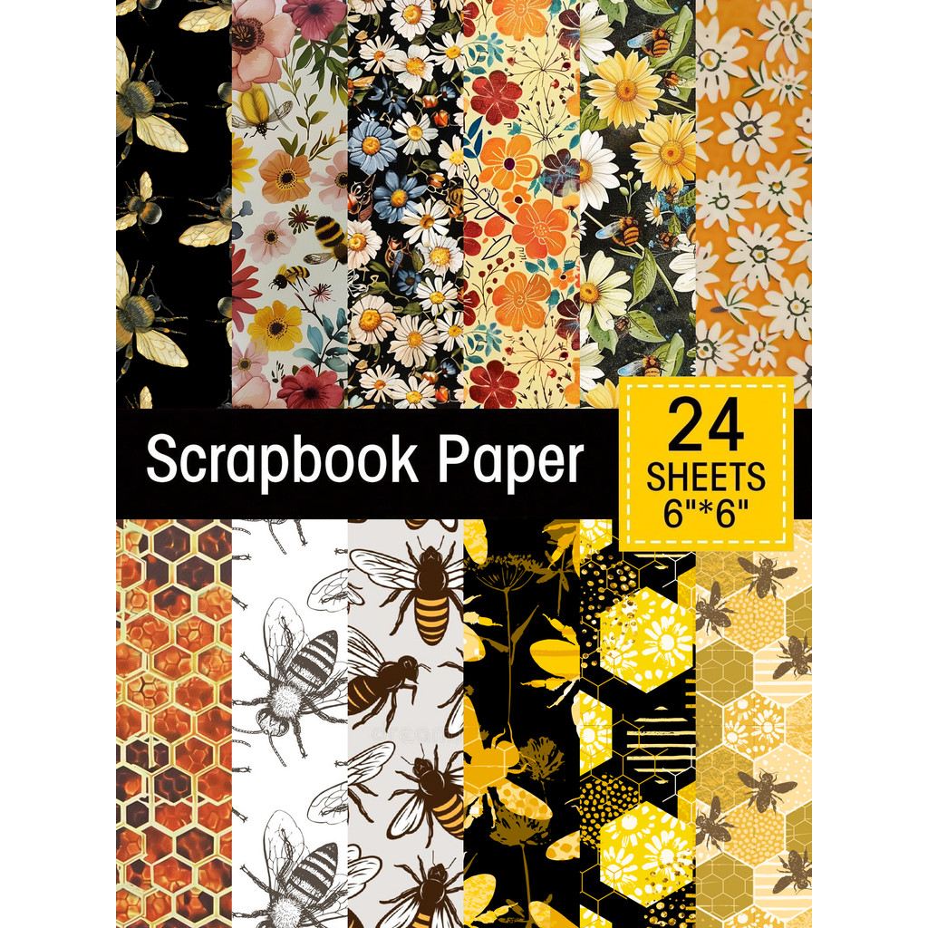 

24pcs Colorful Background Scrapbook Paper, Holiday Decoration Material Gift Wrapping Paper, Any Occasion Specialty Origami Paper
