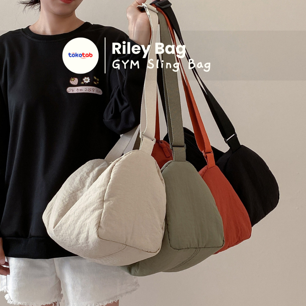 Tokotab - RILEY Bag Tas Selempang Pria Wanita Unisex Adjustable Anti Air Tas GYM UQ Dupes Hangout Ko