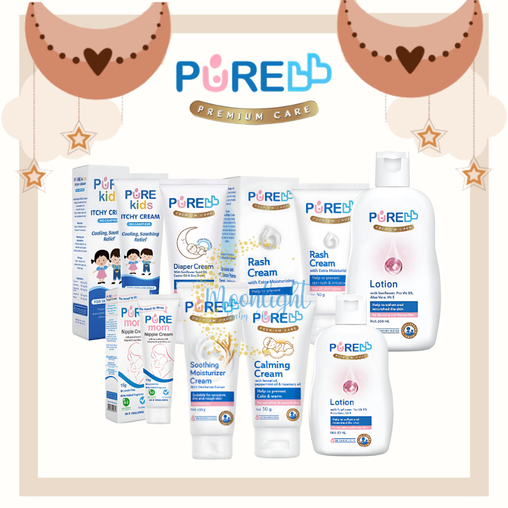 Pure BB Baby Diaper Rash Cream Calming Lotion | Nipple Cream | Soothing Moisturizer | Itchy Cream