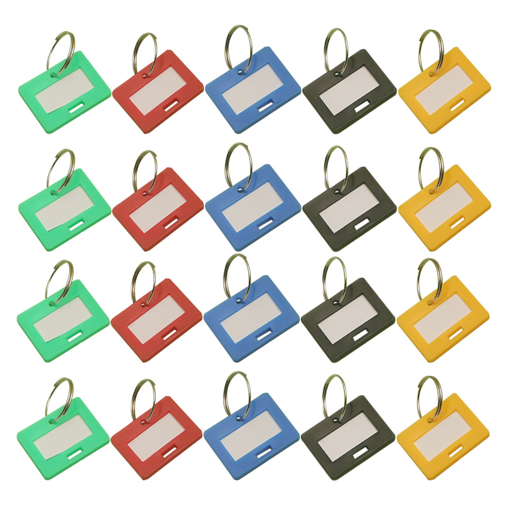 

50pcs Card Labels Colorful Metal Plastic Number Tags for Home Key Identifiers Office Car Travel Baggage Identification