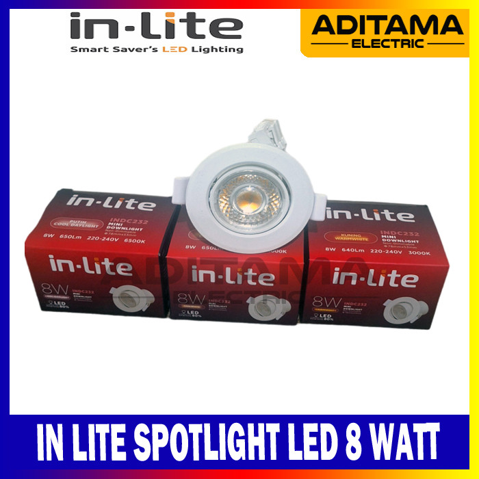 IN LITE LAMPU SPOTLIGHT LED 8W/ INLITE DOWNLIGHT LED SPOT 8WATT 8 WATT