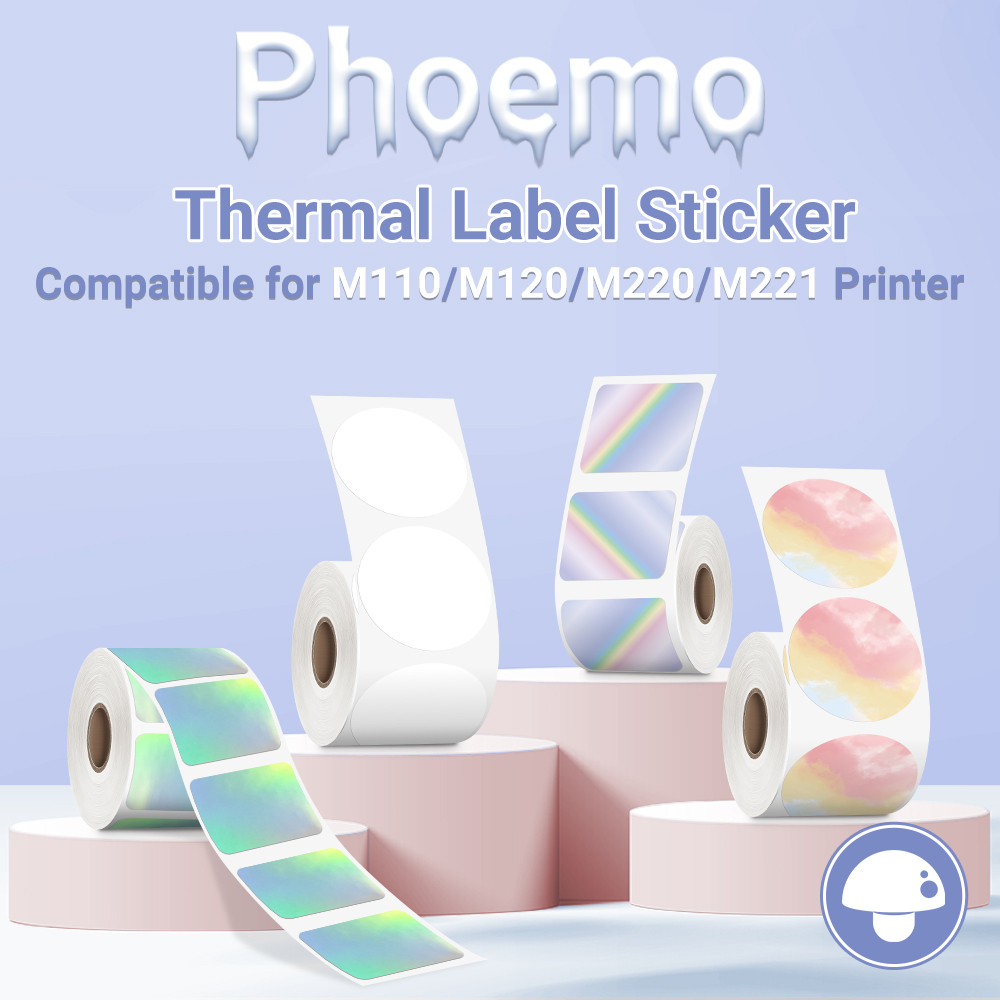 

Label Printer Sticker for Phomemo M110 M220 M221 M120 Mini Portable Printer Thermal Label Printer Stickers Pocket Labeling Maker