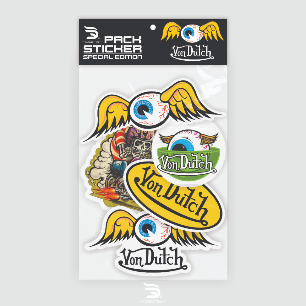 

STICKER PACK VON DUTCH - STIKER AESTHETIC LAPTOP, AKSESORIS HP, ANTI AIR, MOTIF,HELM,TUMBLER