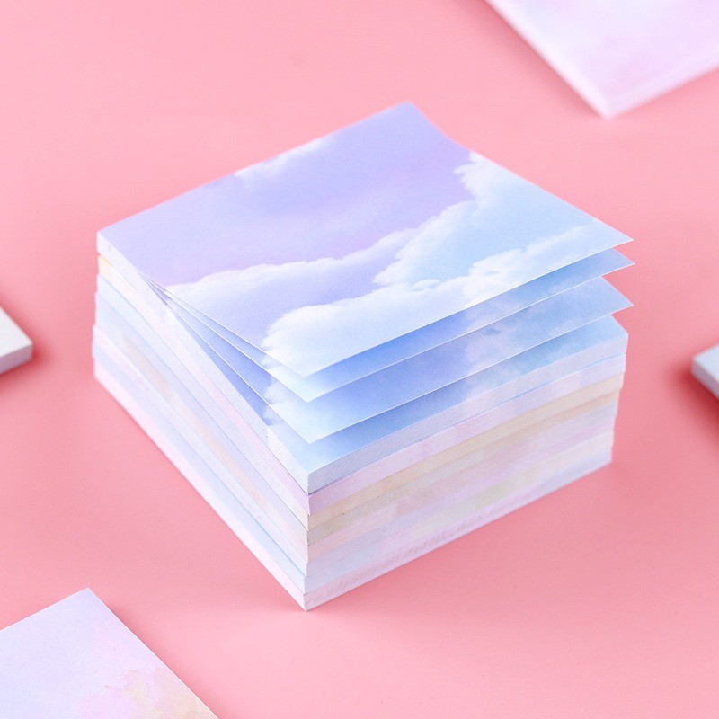 

50sheets Colorful Starry Sky Sticker Paper Notes Posted It Sticky Note Pads Notepads Posits Stationery Office Message Stickers