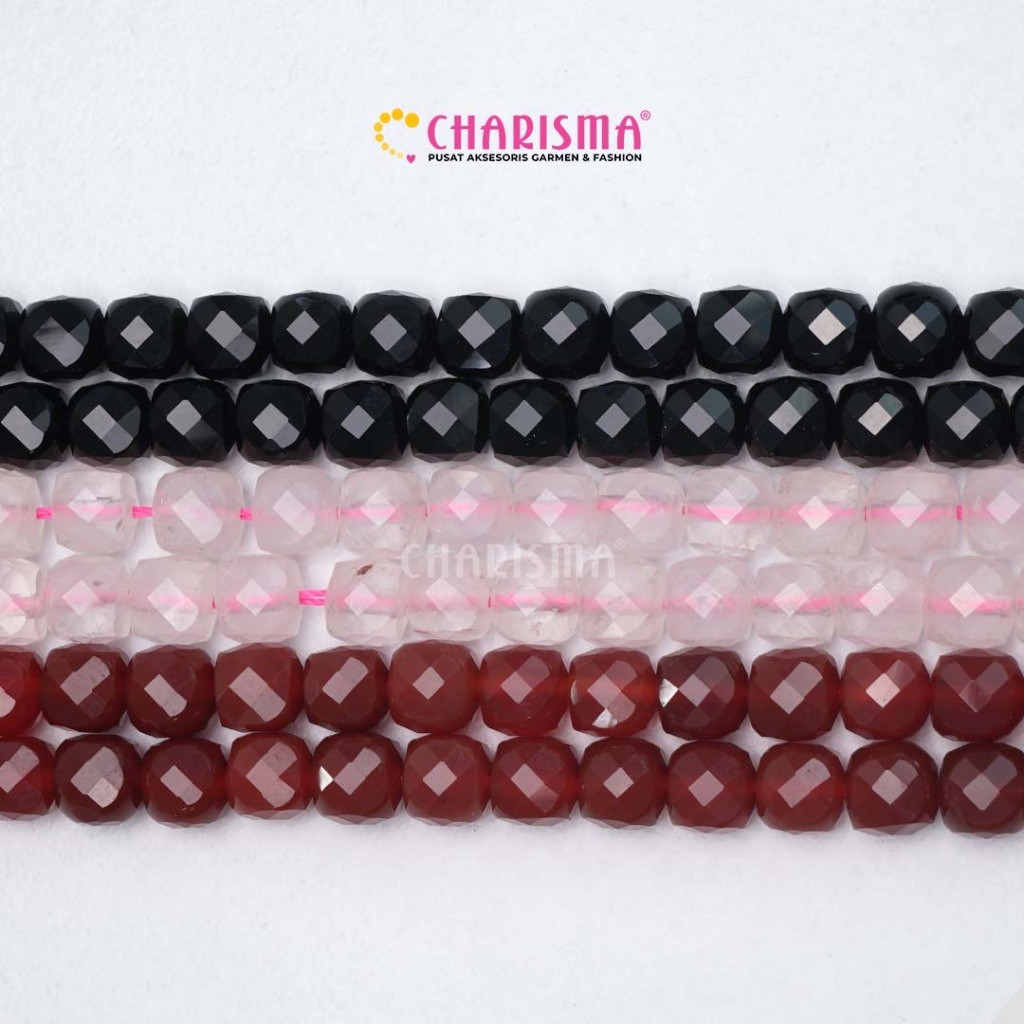 Charisma Mote Batu Natural Stone  - Batu Pecah / Natural Stone 7mm / Harga Per String