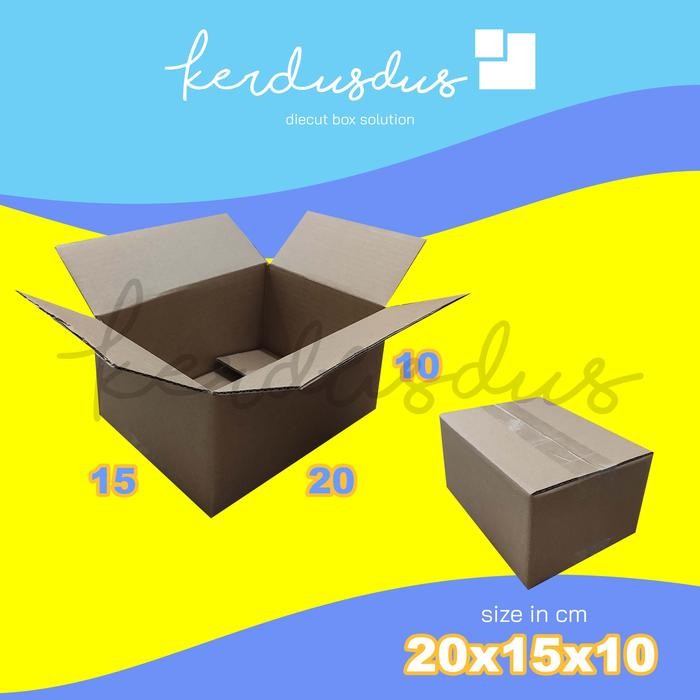 

20x15x10 cm kardus box karton kotak packing packaging POLOS SHEET