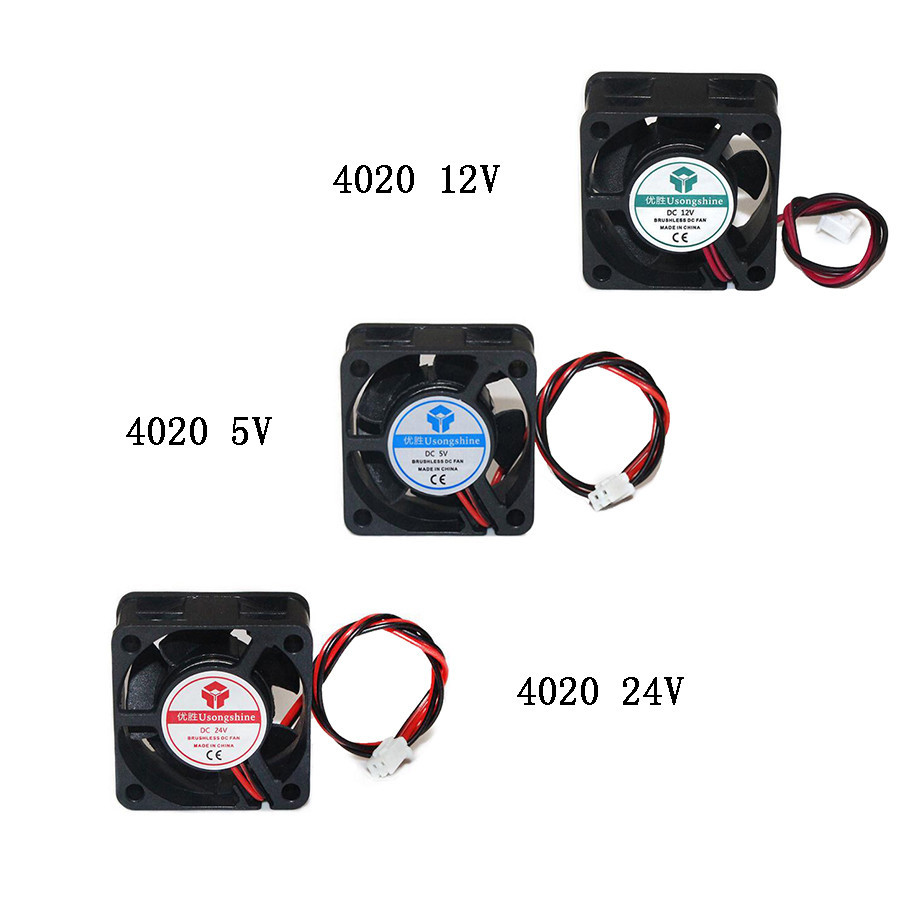 4020 5V 12V 24V DC Computer CPU Cooler Mini Cooling Fan 40MM 40x40x20mm Small Exhaust Fan for 3D Pri
