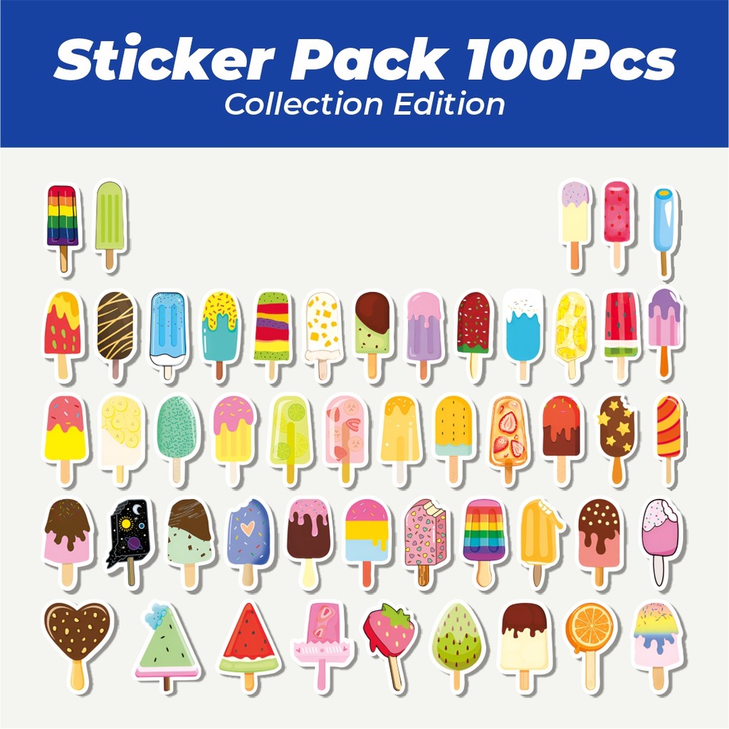

Hot Stiker Cute Ice Cream Series Lucu Anti Air Stikers Berperekat Waterproof Sticker Decal Buat Motor Helm Buku Journal Koper Casing HP Laptop Botol Minum