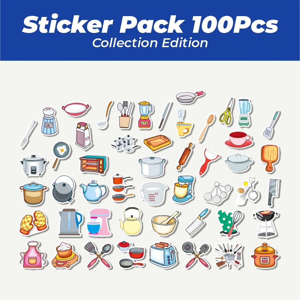 

Hot Stiker Kitchen Set Tool [Alat Set Dapur] Lucu Anti Air Stikers Berperekat Waterproof Sticker Decal Buat Motor Helm Buku Journal Koper Casing HP Laptop Botol Minum