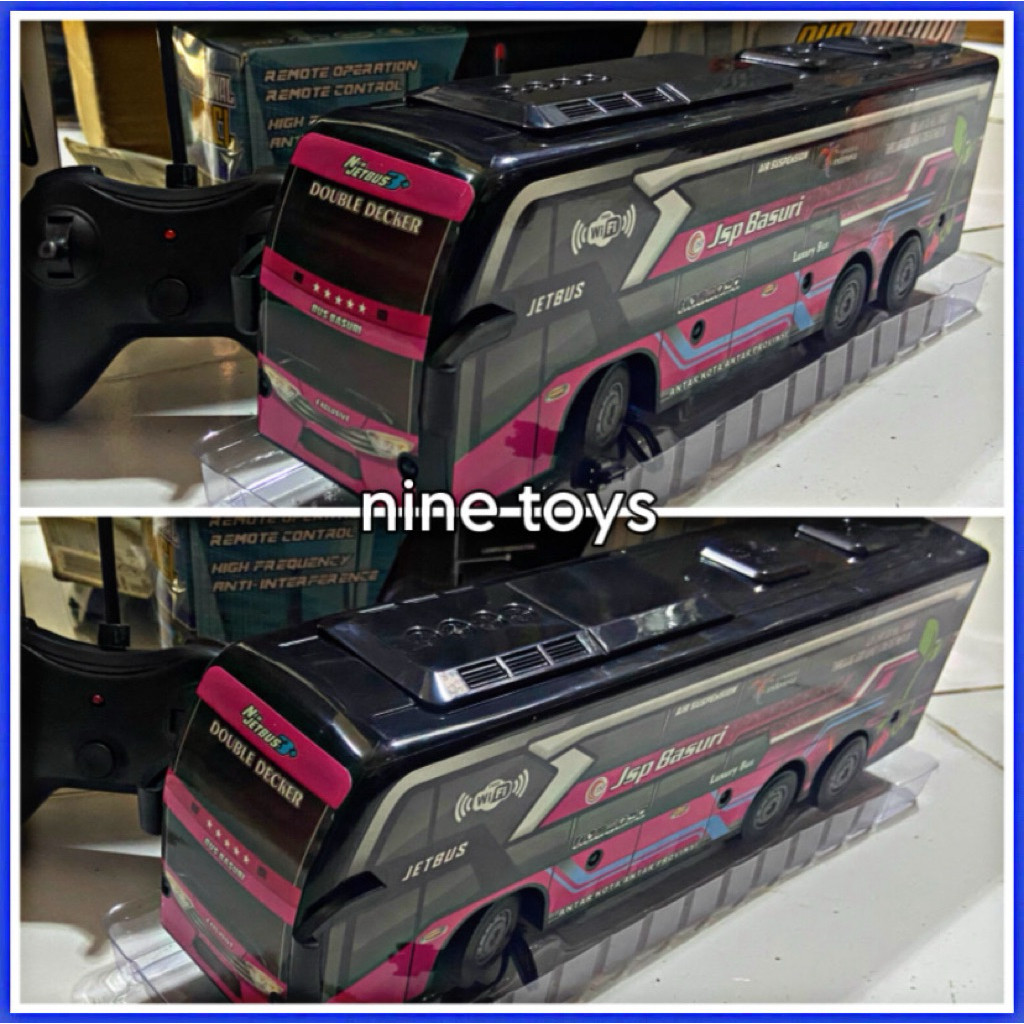 SEVS.QOR REMOTE CONTROL BUS BASURI MAINAN MOBIL RC BUS BASURI MOBIL REMOTE MAINAN ANAK BUS
