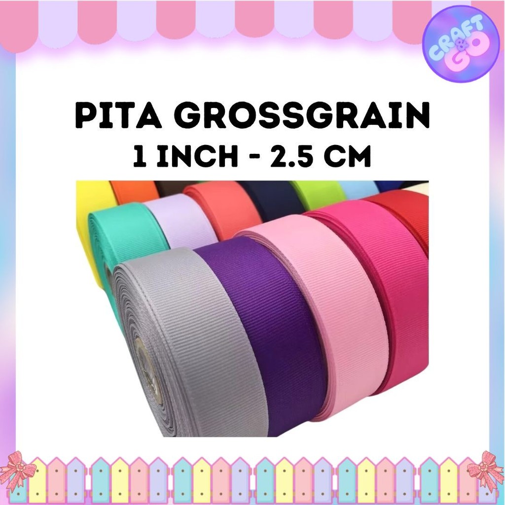

Pita Grossgrain 1 inch / 2.5 cm per roll 20 yard / 18,5 m grosgrain