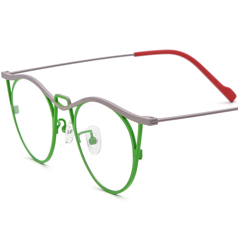 Wind Red Pure Titanium Luxury Glasse Frame Men Fashion Brand Design Glasses Frame Woman Retro Round 