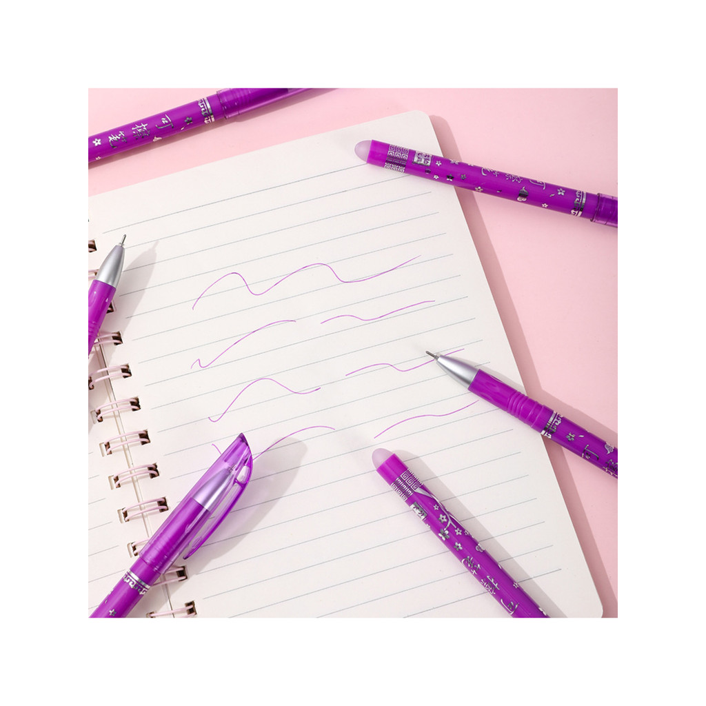 

27/32Pcs Erasable Pen Refills Magic Gel Pens Rod Washable Handle 0.5mm Purple Ink Office School Supplies Stationery