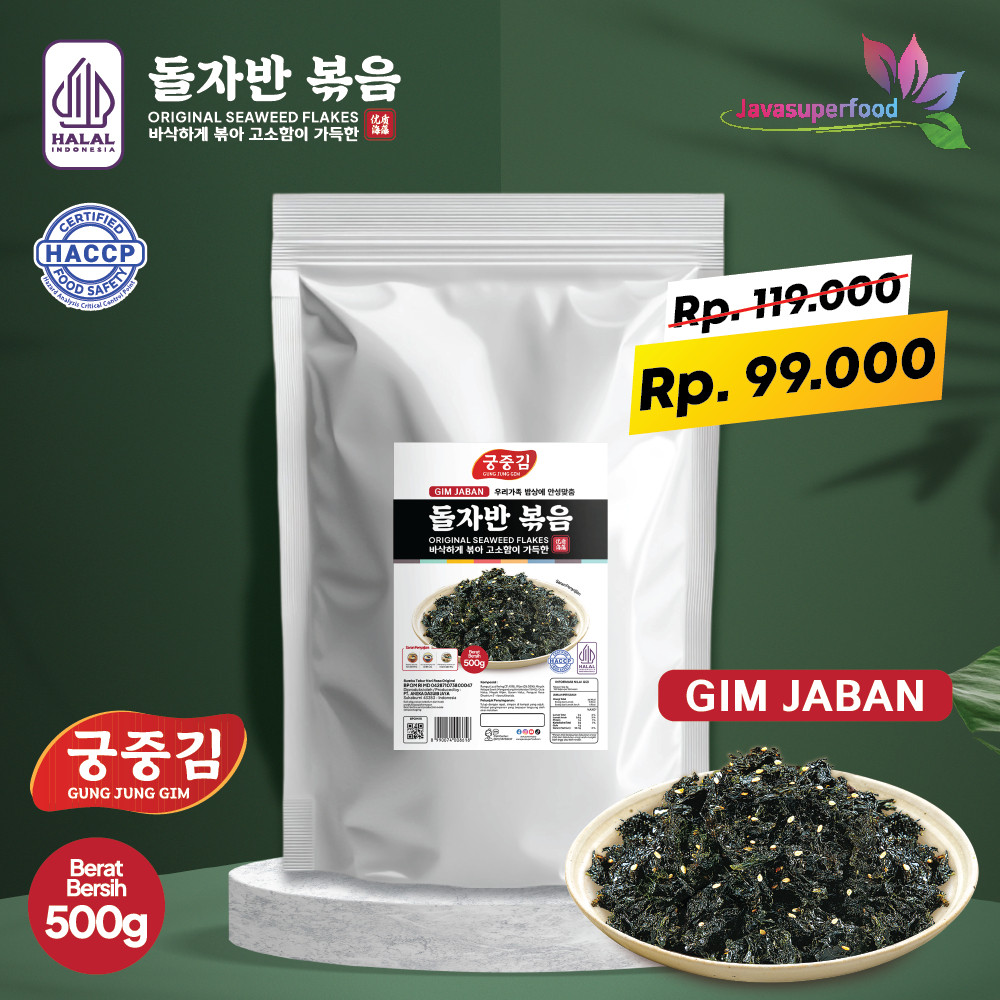 

HALAL GUNGJUNG GIM JABAN 500GR / NORI TABUR / RUMPUT LAUT PANGGANG / CRISPY SEAWEED SNACK