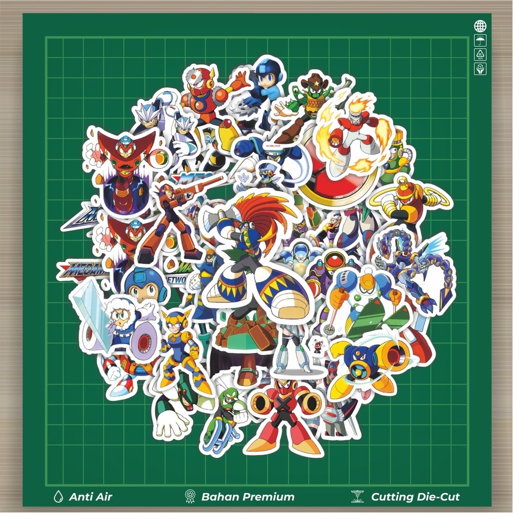 

HOT 50 PCS STIKER Stiker Capsom Series Megaman Universe Character Mix 4 Stiker Fashion Cars Decal Dingin Kartu Album Custom Vinyl Anti Air- Sticker Aesthetic Buku Journal Koper Casing HP Tablet Laptop Helm Motor Botol Minum