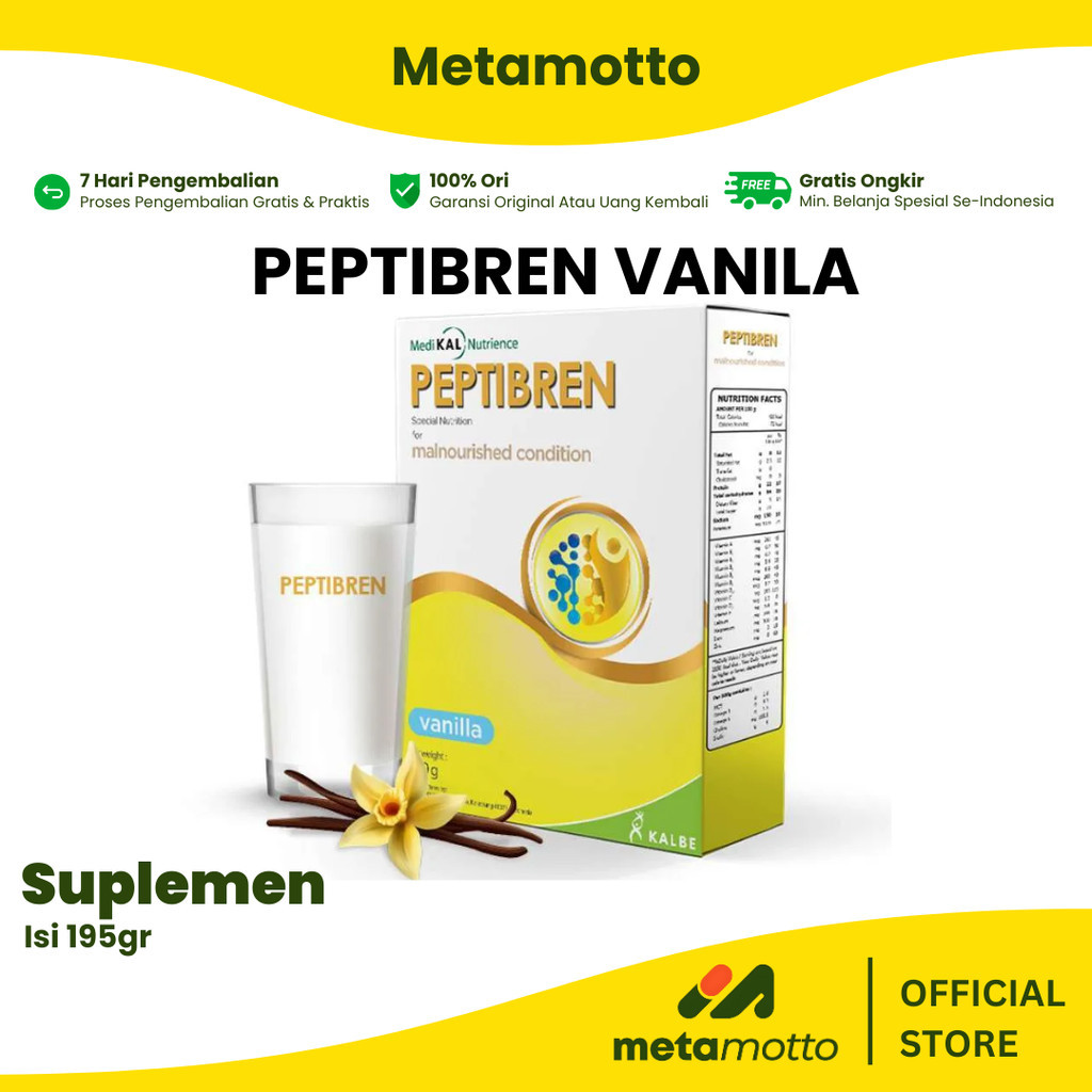 

PEPTIBREN Vanilla 195 gr, Nutrisi untuk Kesehatan Saraf serta Daya Ingat - Metamotto Karya Jaya