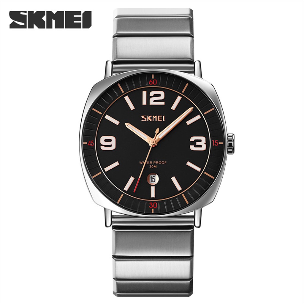 Jam Tangan Analog Date Pria 9280 SKMEI Water Resist Stainless Steel Original