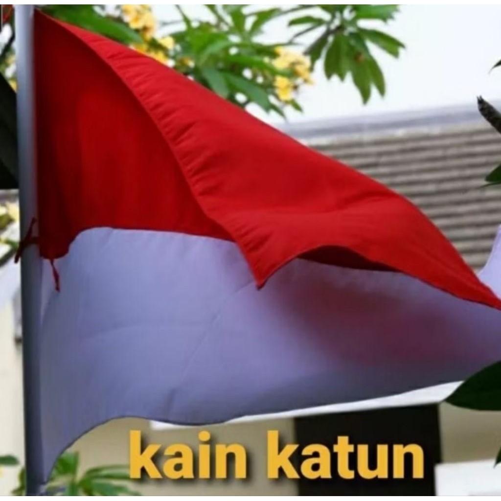 bendera merah putih katun ukuran 90x60