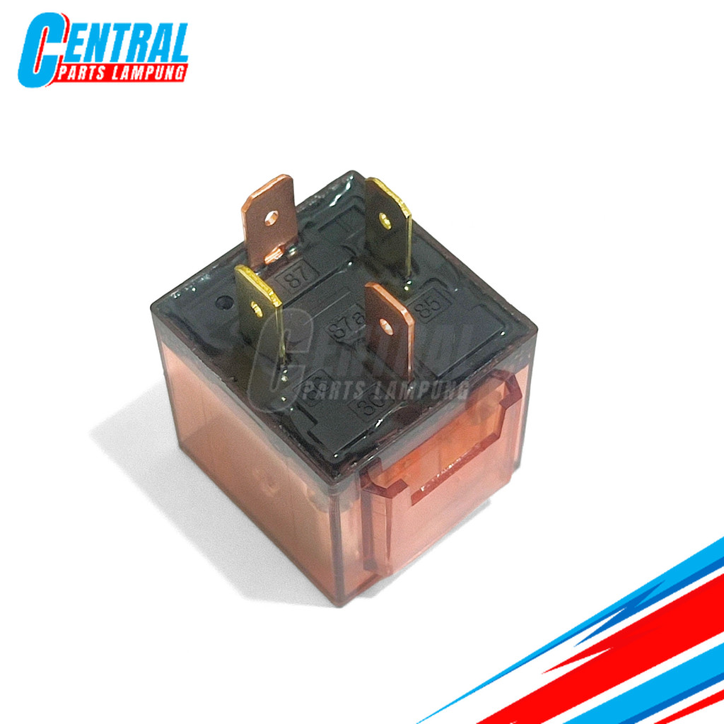 Relay Klakson Transparan Kaki 4 12V Riley Relay Alarm Motor Mobil - Relay Lampu Universal