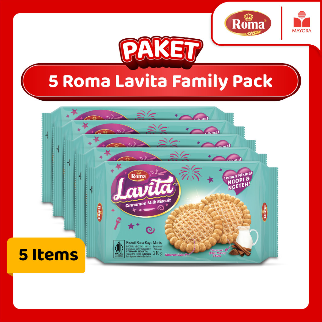 

Paket 5 Biskuit Roma Lavita Family Pack