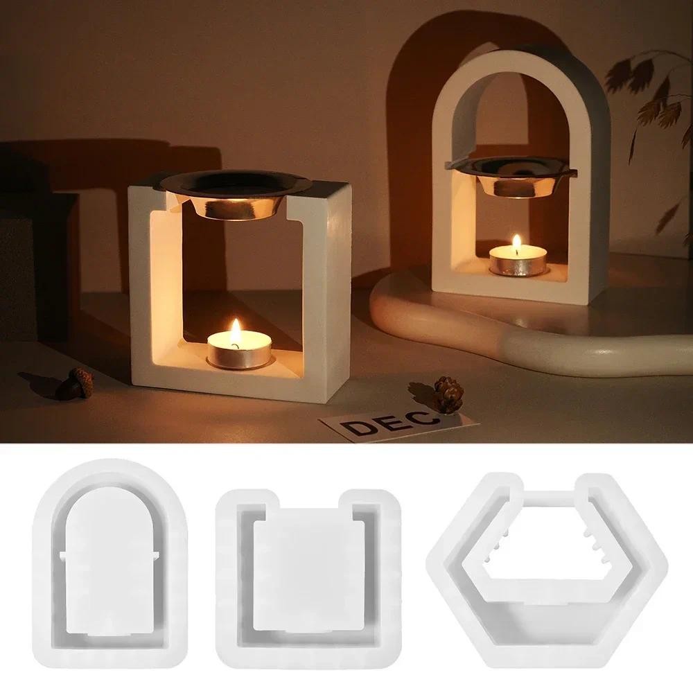 

Essential Oil Candle Holder Silicone Resin Mold,DIY Aroma Diffuser Burner Molds,Multi-Purpose Reusable Art Mould for Home Decor