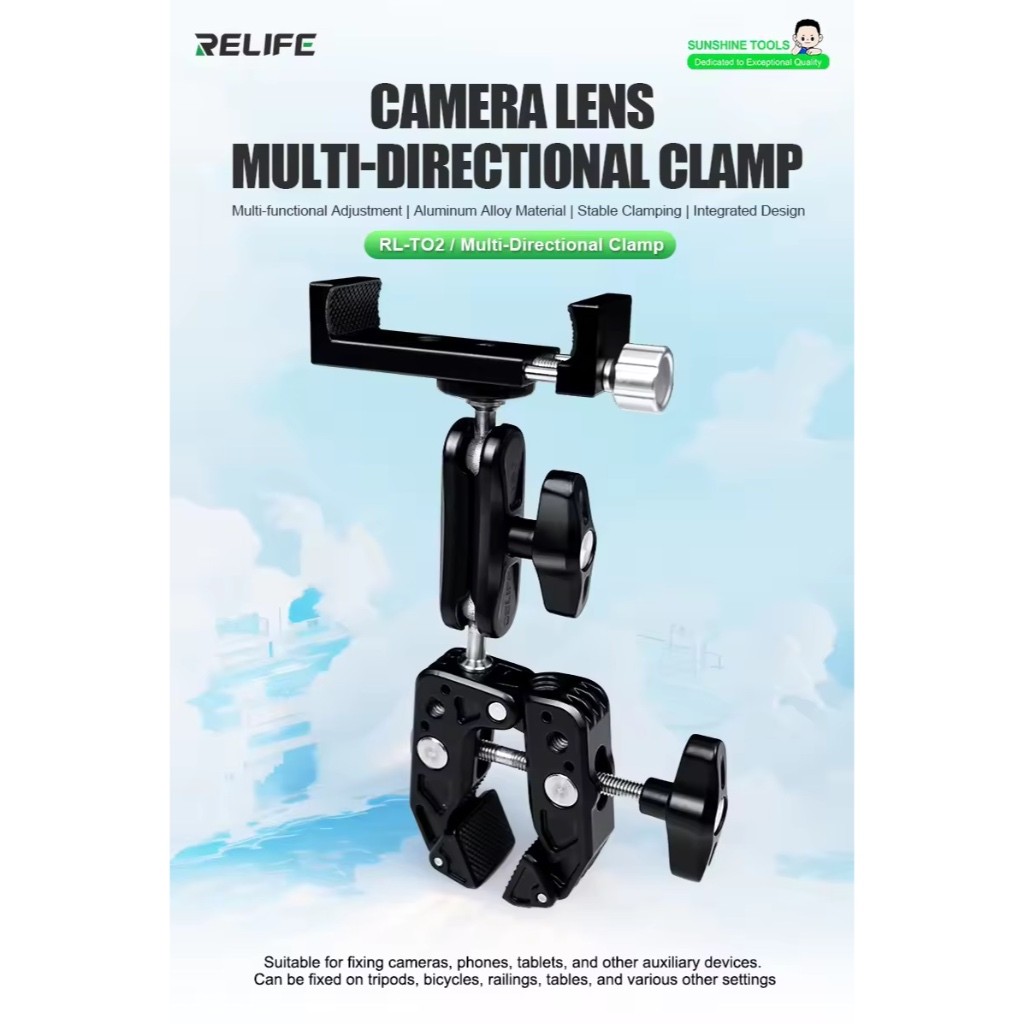 Holder Penjepit Kamera Mikroskop Multi Fungsi - Relife TO2