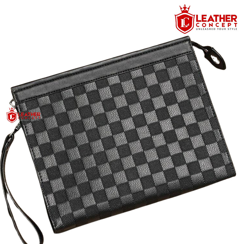 LEATHER CONCEPT Tas Tangan Pria Clutch Kulit Pria Clutch Trendy Pria AKUMA