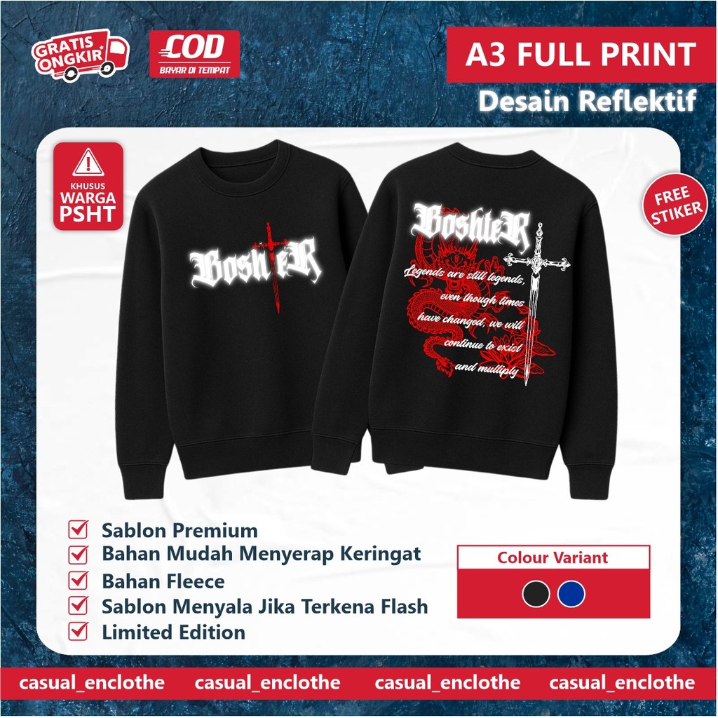 SWEATER PSHT MENYALA BOSHTER - SWEATER DISTRO PSHT - SWEATER PSHT MENYALA TERBARU - SWEATER MENYALA 