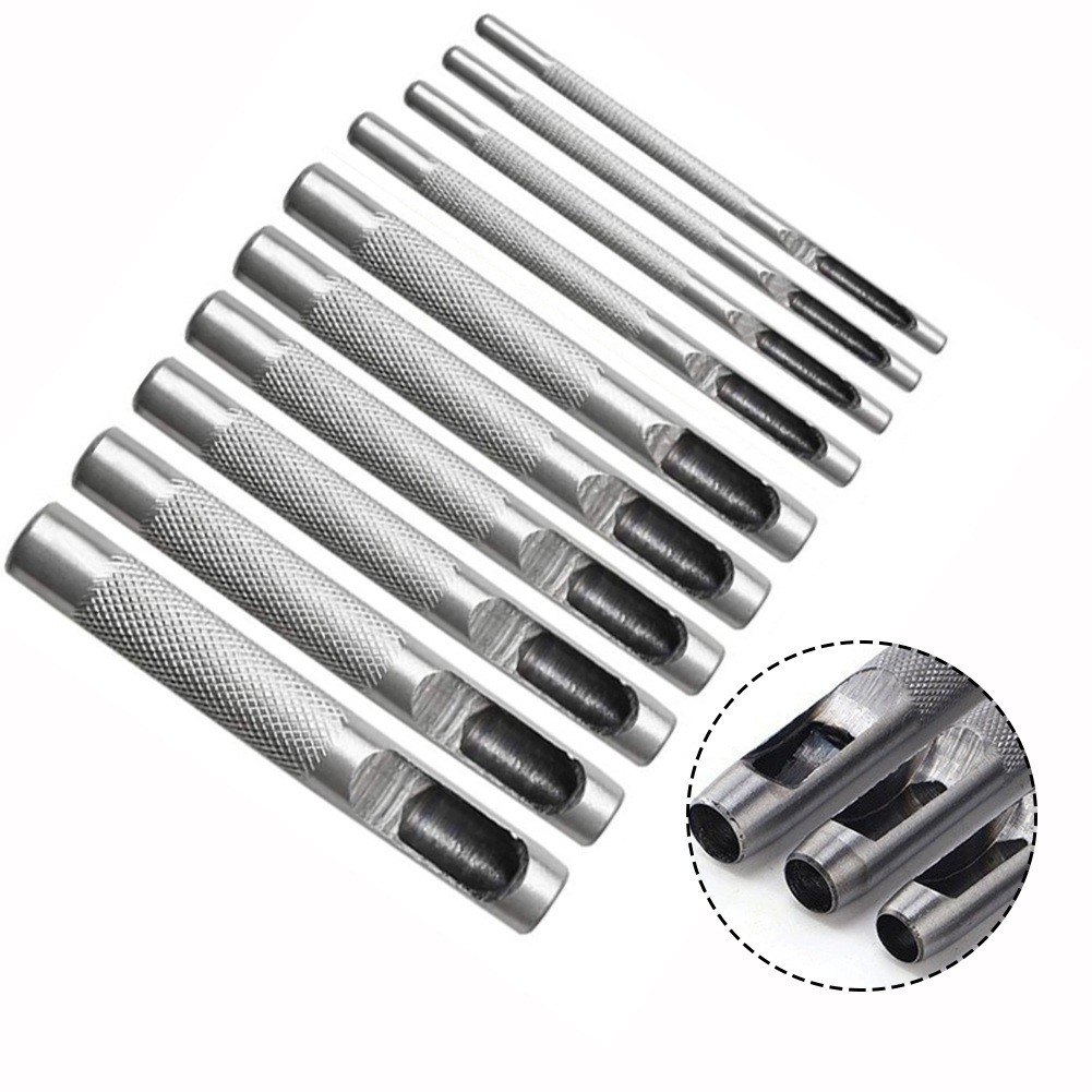 

Clothing Leather Hollow Drilling Puncher Kit Punching Easy To Use Hole Punching Tools Leather Leather Craft Mm