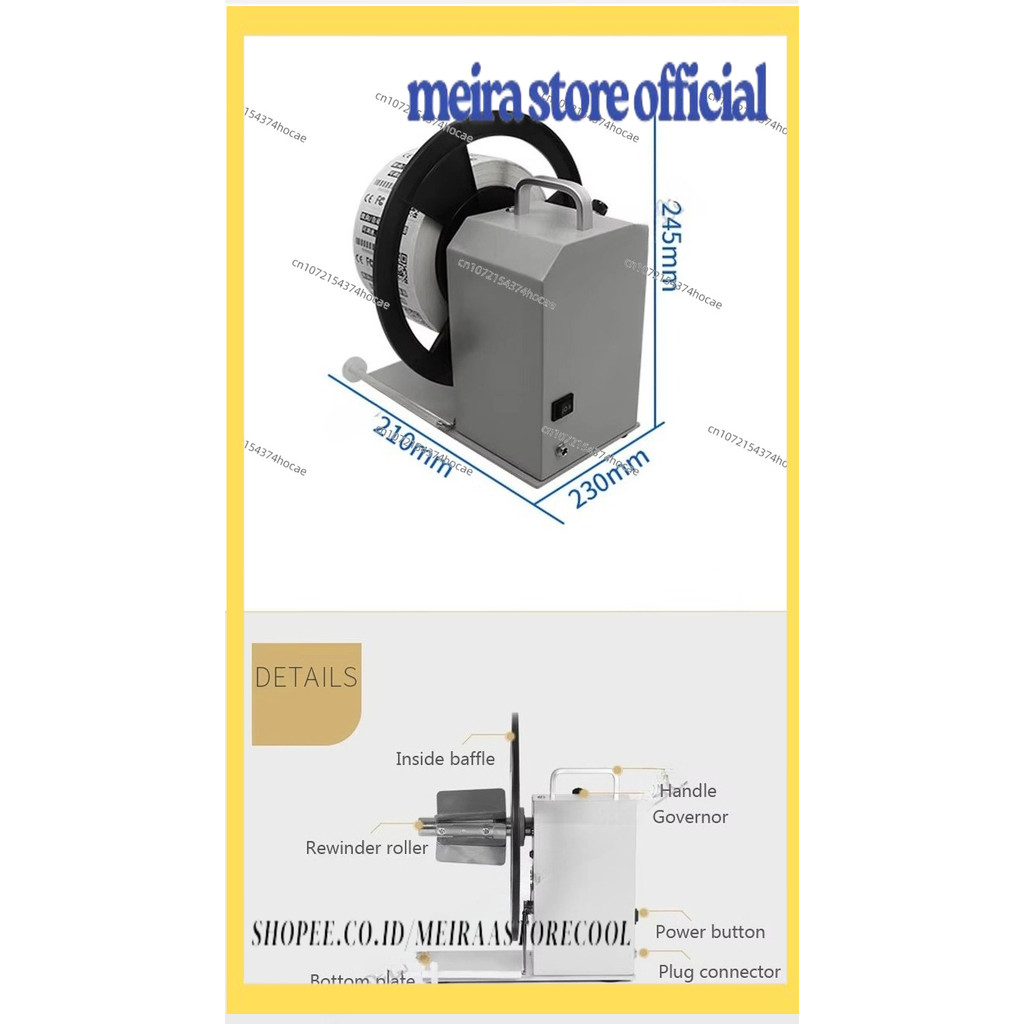 Ready to ship Label Rewinder and Unwinder Desktop Rewinder Labeling Machine