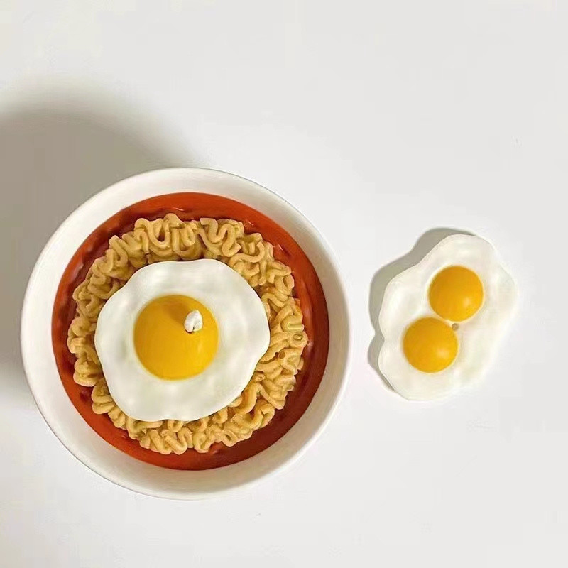 

Noodle Egg Candle Mold Simulated Food Silicone Aromatherapy Gypsum Form Soap Making Craft Chocolate Cake Decor