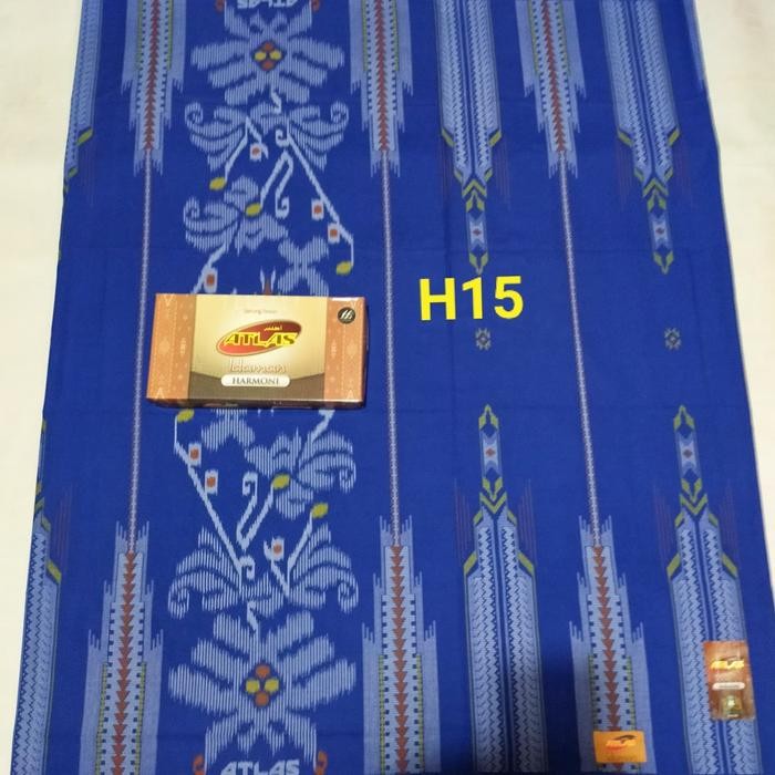 *_ SARUNG ATLAS YAQUT JACQUARD SONGKET kembang TERMURAH.. - Biru *_
