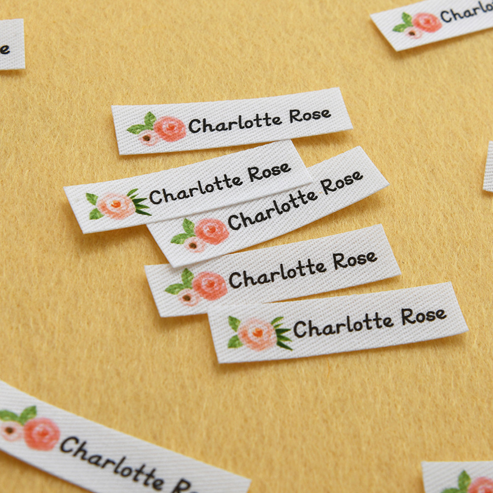 

Pattern Design Cotton Labels 50x12.5mm | Iron/Sew On Fabric Tags for Textile Arts & Apparel, Personalized Creative Design