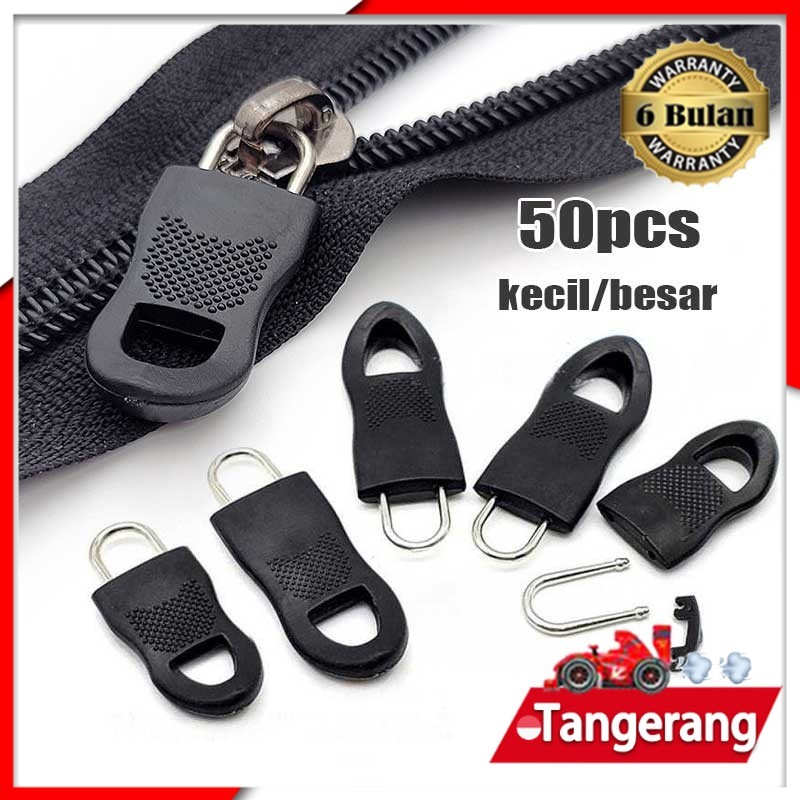 50pcs Kepala Resleting / Kepala Resleting Tas / Kepala Seleting Tas / Kepala Zipper / Kepala Zipper 