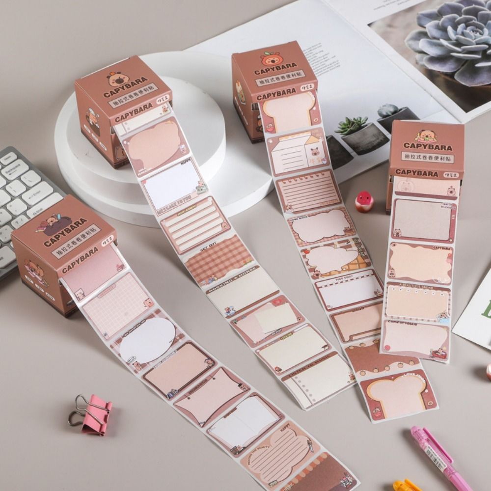 

Kids Gift Kawaii Capybara Sticky Notes Portable Pullable Capybara Memo Pad Stickable Creative Cartoon Notepads Office Decoration