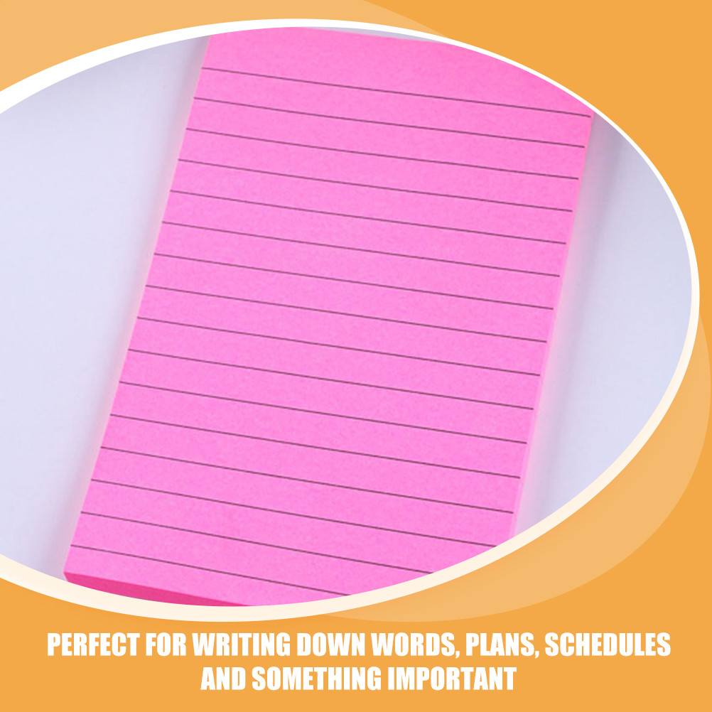 

Sticky Memo Pads Portable Self-Adhesive Notes for School Office Home Reminder Lined Writing Tabs Practical