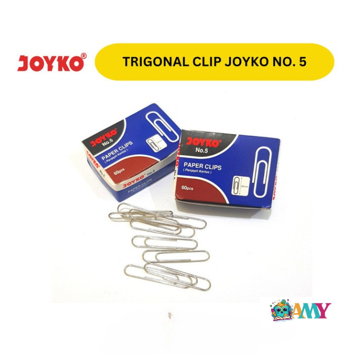 

(1KOTAK ISI 60PCS)JOYKO PAPER CLIP JUMBO NO.05 AMY STASIONARY
