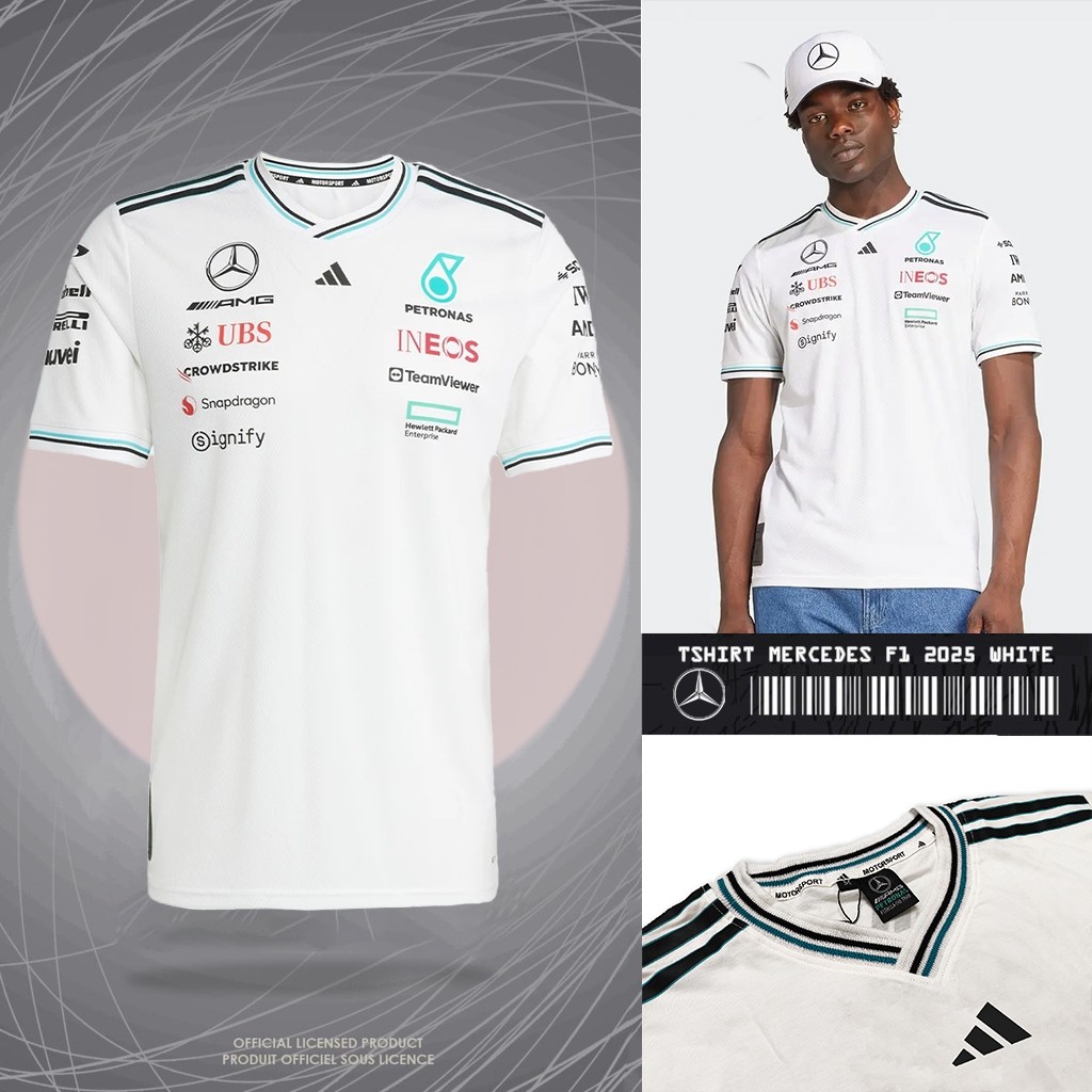 KAOS RACING MARCEDES X ADIDAS AMG F1 TEAM 2025 WHITE GRADE ORIGINAL premium black PRIA signify terba