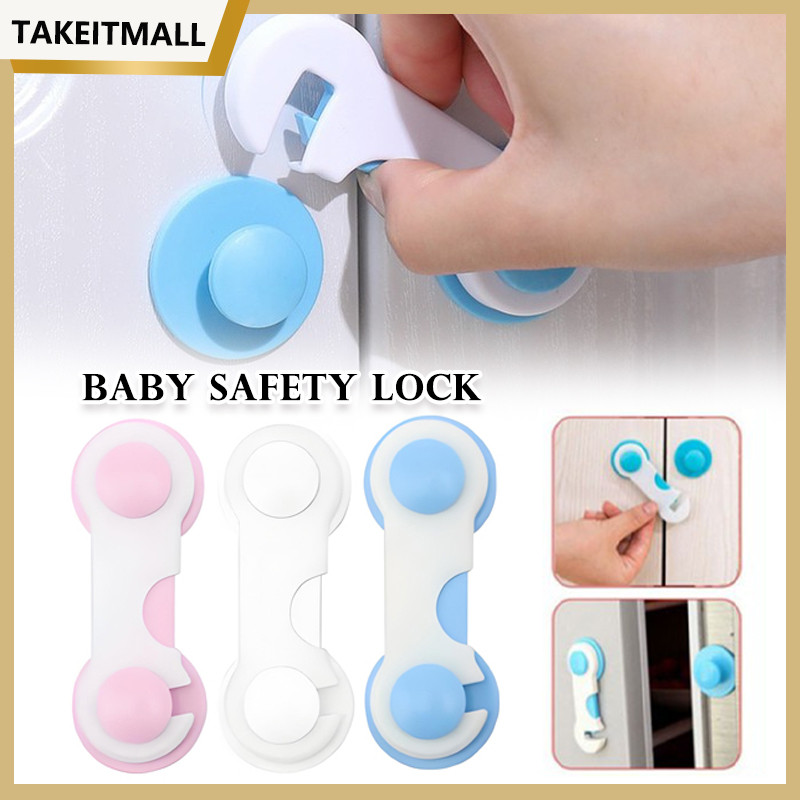 Baby Safety Lock Drawer Kunci /Pengaman Pintu Kulkas Lemari / Bayi Adhesive Child Lock
