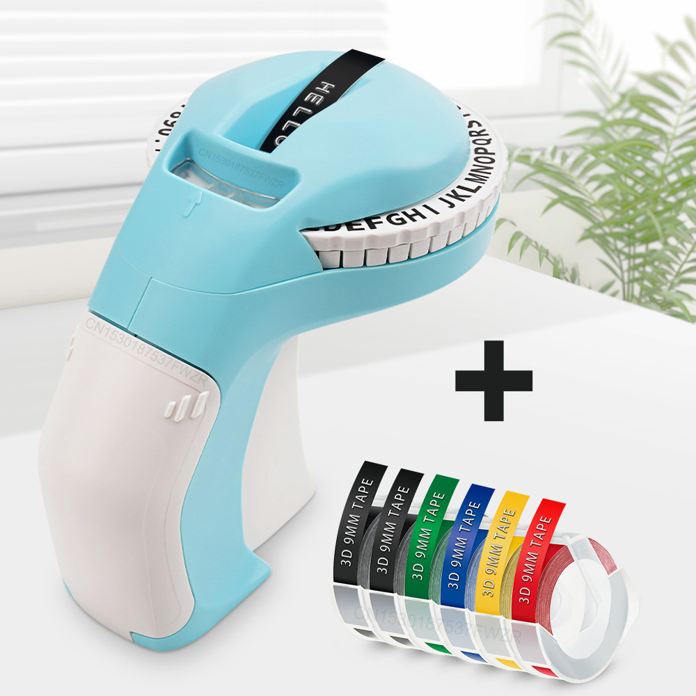 

B90 Manual Label Maker 3D Embossing Dymo Label Printer Similar as Dymo 12965 Labeling Mahine Motex E101 Adhesive Sticker Printer