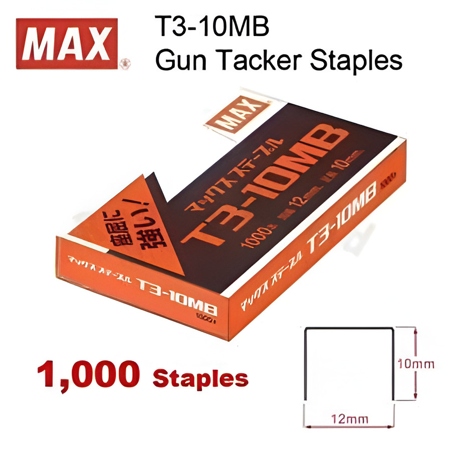 

ISI STAPLES Gun Tacker MAX T3-10MB / T3 10MB Original - Refill Guntacker / Isi Stapler Besar