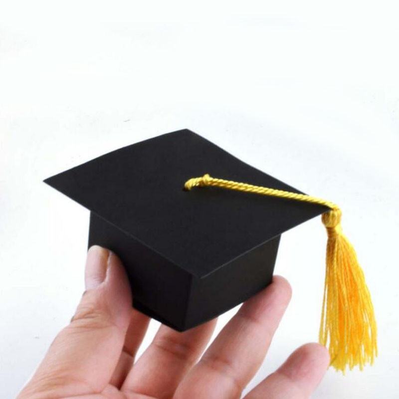 

25/50pcs Doctor Hat Cap Candy Box Gift Packaging Box For Bachelor Graduation Party Decoration Supplies DIY Congrats Gift Bags
