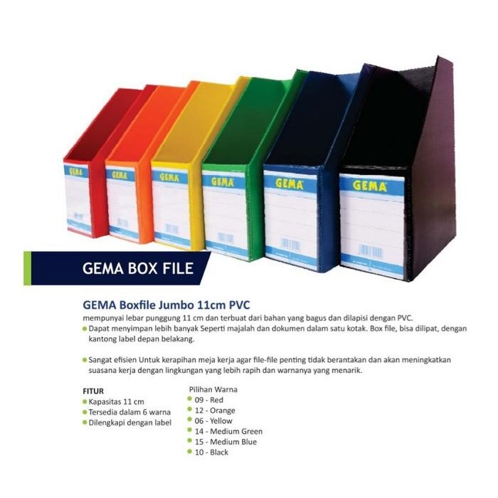 

Sale GEMA Box File MATT Biru / Hitam / Merah / Kuning / Hijau / Orange - Hitam Tbk