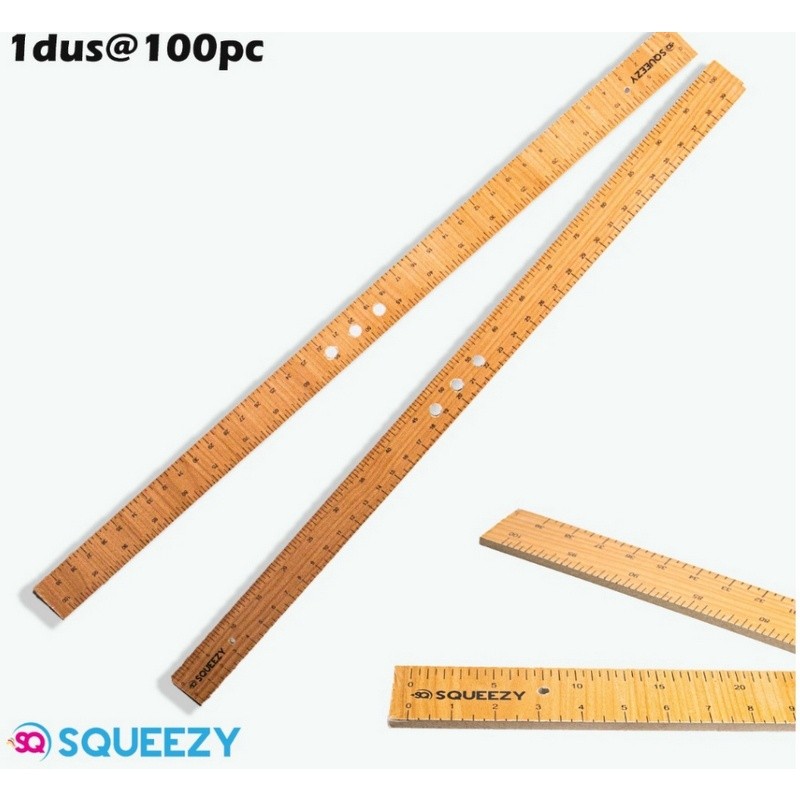 

[SDW] pekanbaru/Penggaris Kayu/Rol Kayu Tebal 1 Meter Squeezy