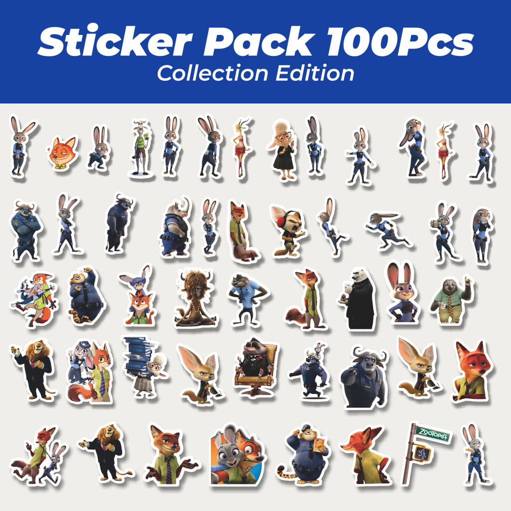 

Hot Stiker Kartun Series Zootopia Lucu Anti Air Stikers Berperekat Waterproof Sticker Decal Buat Motor Helm Buku Journal Koper Casing HP Laptop Botol Minum